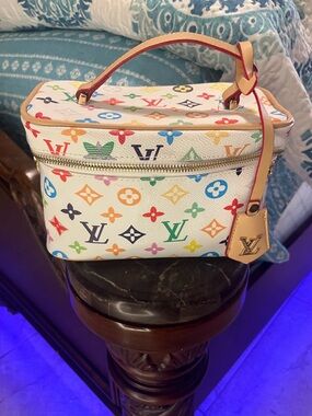 Louis Vuitton White Multicolor Monogram Vanity Case